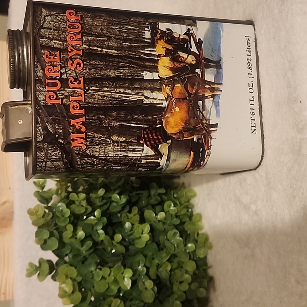 Vintage Pure Maple Syrup Aluminum Container
